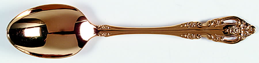 Golden Brahms (Gold Electroplate) Tablespoon (Serving Spoon) by Oneida Silver-1