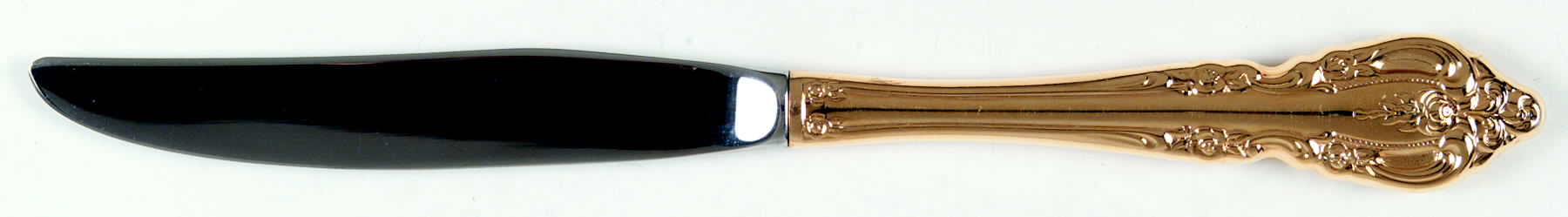 Golden Brahms (Gold Electroplate) Modern Hollow Knife by Oneida Silver-1