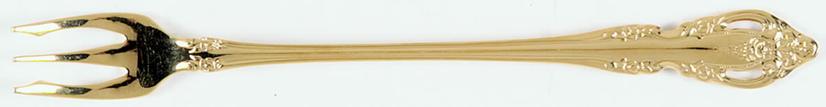 Golden Brahms (Gold Electroplate) Cocktail/Seafood Fork by Oneida Silver-1