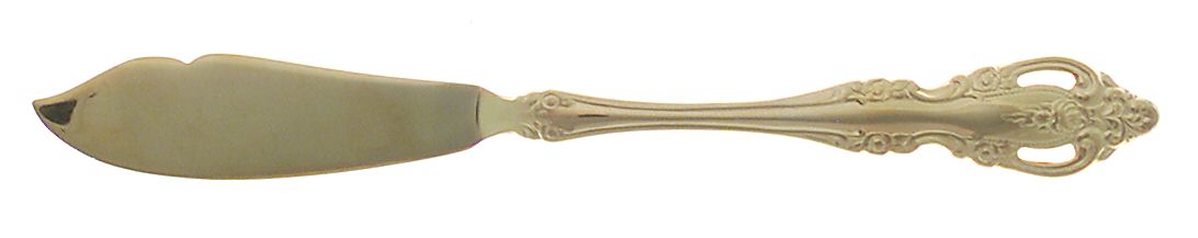 Golden Brahms (Gold Electroplate) Flat Handle Master Butter Knife by Oneida Silver-1