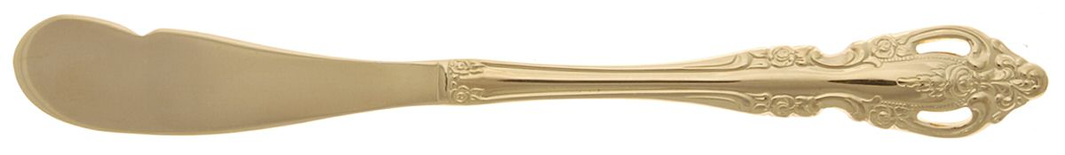 Golden Brahms (Gold Electroplate) Flat Handle Butter Spreader by Oneida Silver-1