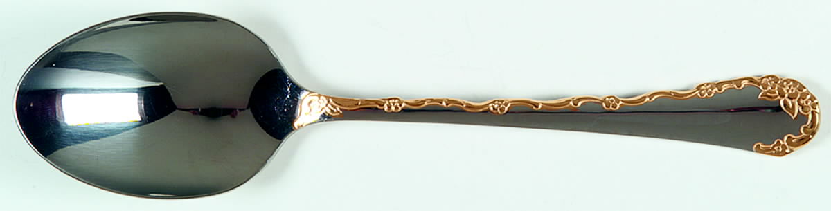 Golden Belle Rose (Stainless) Place/Oval Soup Spoon by Oneida Silver-1