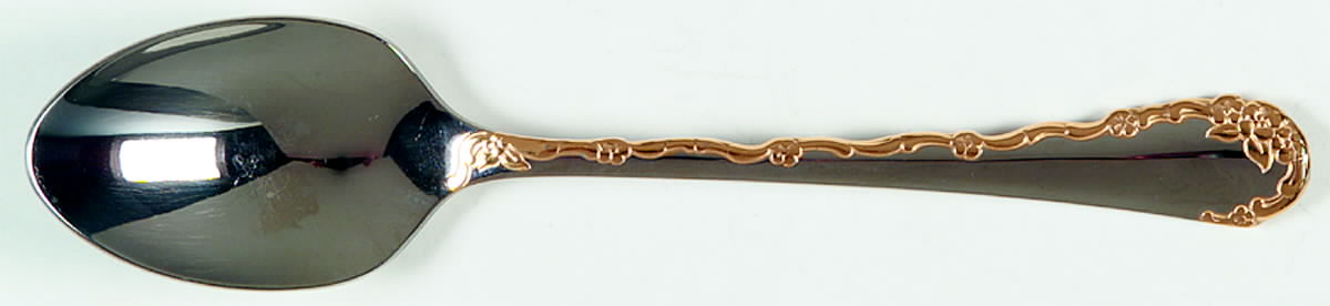 Golden Belle Rose (Stainless) Teaspoon by Oneida Silver-1