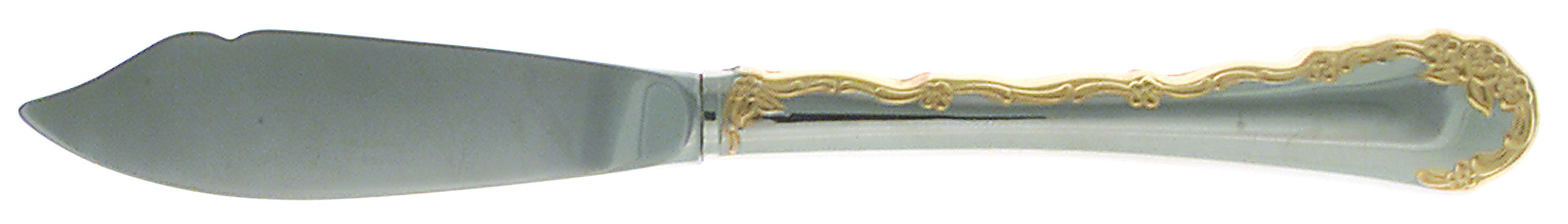 Golden Belle Rose (Stainless) Hollow Handle Master Butter Knife by Oneida Silver-1