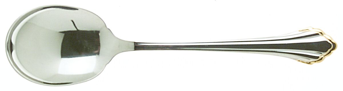 Golden Clarette (Stainless, Gold Accent) Sugar Spoon by Oneida Silver-1