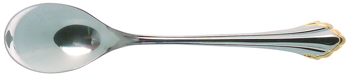 Golden Clarette (Stainless, Gold Accent) Ice Cream Spoon Individual by Oneida Silver-1