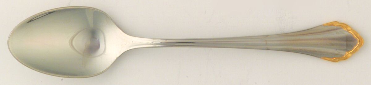 Golden Clarette (Stainless, Gold Accent) Demitasse Spoon by Oneida Silver-1