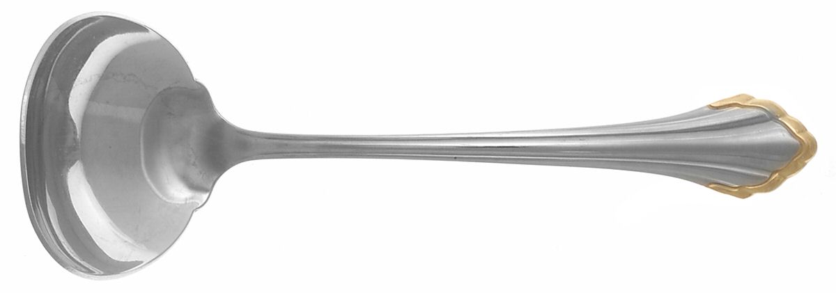 Golden Clarette (Stainless, Gold Accent) Solid Gravy Ladle by Oneida Silver-1