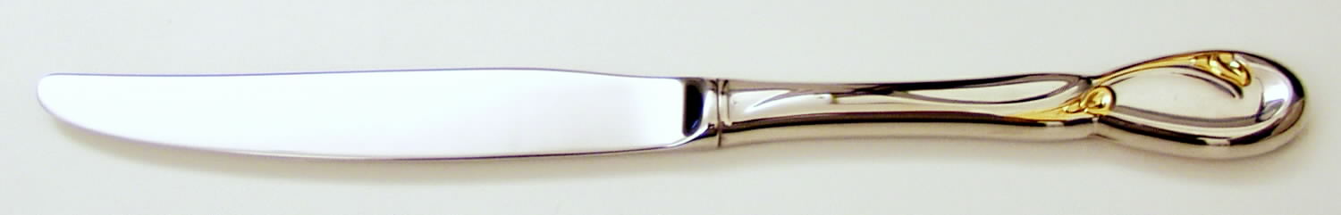 Golden Calla Lily (Stainless, Gold Accent) Modern Hollow Knife by Oneida Silver-1
