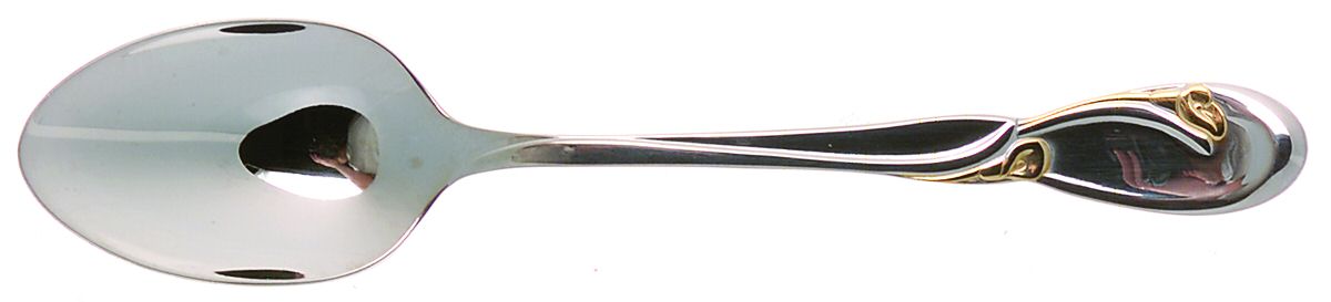 Golden Calla Lily (Stainless, Gold Accent) Teaspoon by Oneida Silver-1