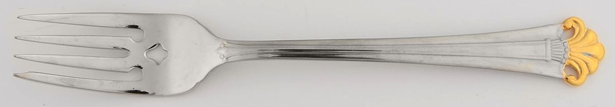 Golden Constantine (Stainless, Gold Accent) Individual Salad Fork by Oneida Silver-1
