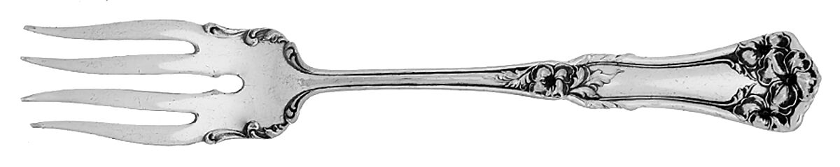 Godetia (Silverplate) Individual Solid Fish Fork by Oneida Silver-1
