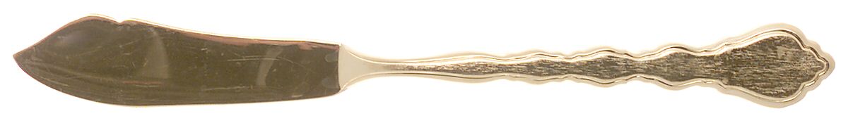 Golden Duet (Gold Electroplate) Flat Handle Master Butter Knife by Oneida Silver-1