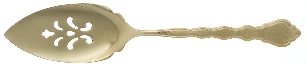 Golden Duet (Gold Electroplate) Solid Pierced Pie Server by Oneida Silver-1