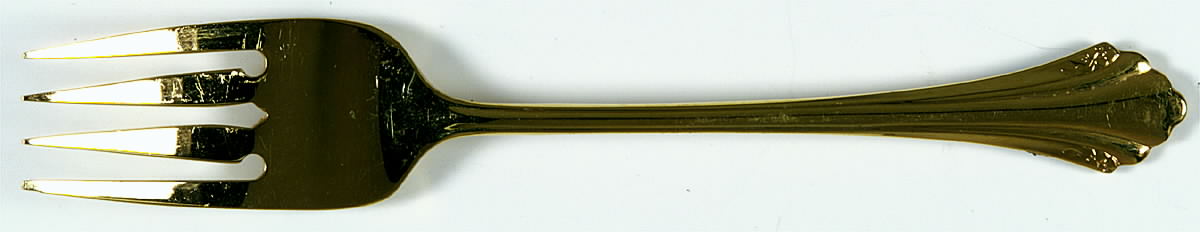 Golden Enchantment (Gold Electroplate, 1986) Individual Salad Fork by Oneida Silver-1