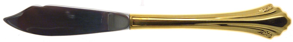 Golden Enchantment (Gold Electroplate, 1986) Hollow Handle Master Butter Knife by Oneida Silver-1