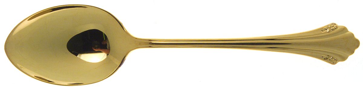 Golden Enchantment (Gold Electroplate, 1986) Tablespoon (Serving Spoon) by Oneida Silver-1