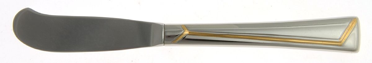 Golden Era (Stainless-Gold Accent) Butter Spreader Hollow Hdl-Paddle/Stainless Blade by Oneida Silver-1