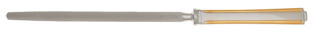 Golden Etage (Stainls, Gold Accent) Sharpener Knife with Steel Rod HC by Oneida Silver-1