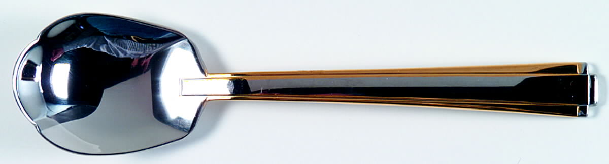 Golden Etage (Stainls, Gold Accent) Sugar Spoon by Oneida Silver-1