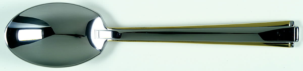 Golden Etage (Stainls, Gold Accent) Place/Oval Soup Spoon by Oneida Silver-1