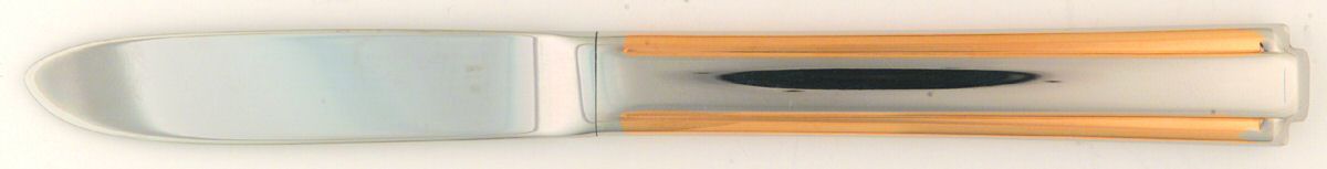 Golden Etage (Stainls, Gold Accent) Hollow Handle Master Butter Knife by Oneida Silver-1