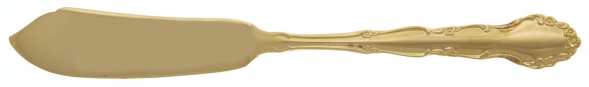 Golden Flirtation (Gold Electroplate) Flat Handle Master Butter Knife by Oneida Silver-1