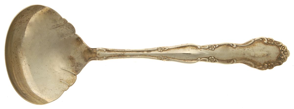 Golden Flirtation (Gold Electroplate) Solid Gravy Ladle by Oneida Silver-1
