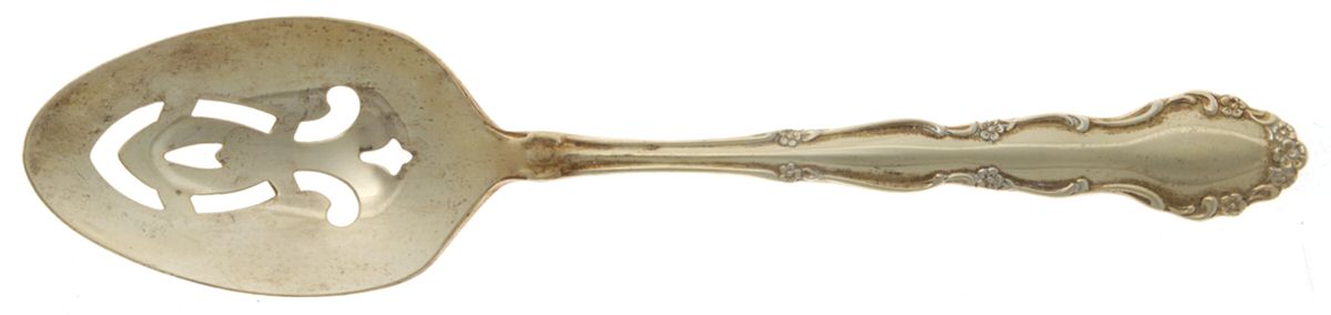 Golden Flirtation (Gold Electroplate) Pierced Tablespoon (Serving Spoon) by Oneida Silver-1