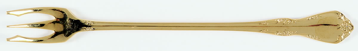 Golden Fredericksburg (Gold Electroplate) Cocktail/Seafood Fork by Oneida Silver-1