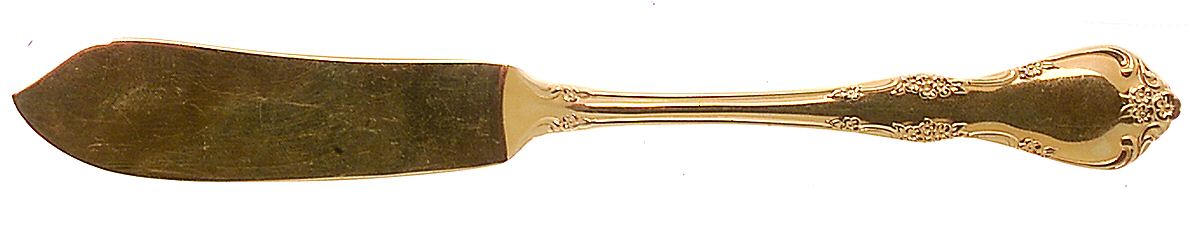 Golden Fredericksburg (Gold Electroplate) Flat Handle Master Butter Knife by Oneida Silver-1