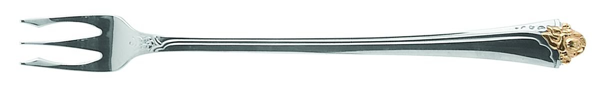 Fantasy Rose (Gold Accent) Cocktail/Seafood Fork by Oneida Silver-1
