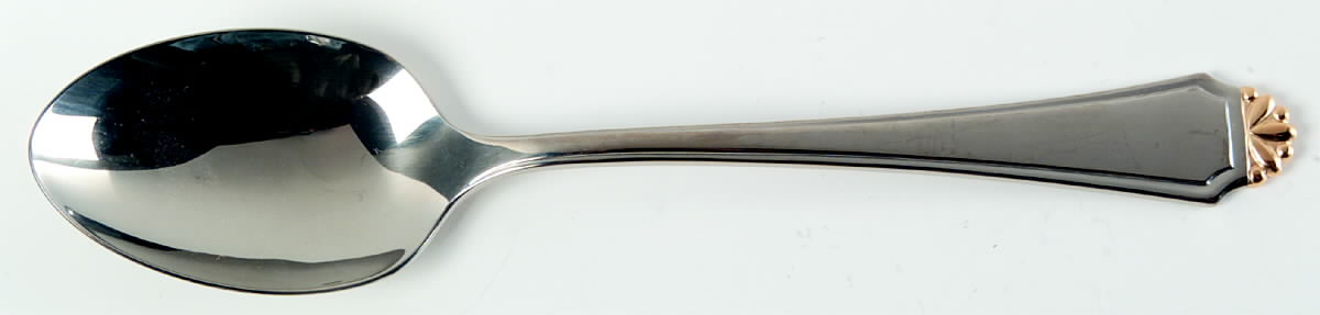 Golden Henley-Group I (Stainless, Gold Accent) Tablespoon (Serving Spoon) by Oneida Silver-1