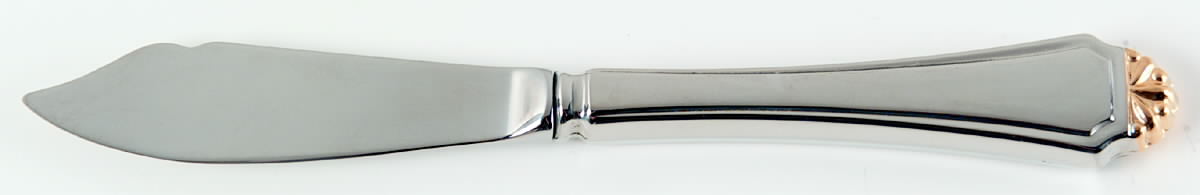 Golden Henley-Group I (Stainless, Gold Accent) Hollow Handle Master Butter Knife by Oneida Silver-1