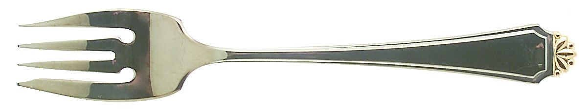 Golden Henley-Group I (Stainless, Gold Accent) Individual Salad Fork by Oneida Silver-1