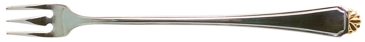 Golden Henley-Group I (Stainless, Gold Accent) Cocktail/Seafood Fork by Oneida Silver-1