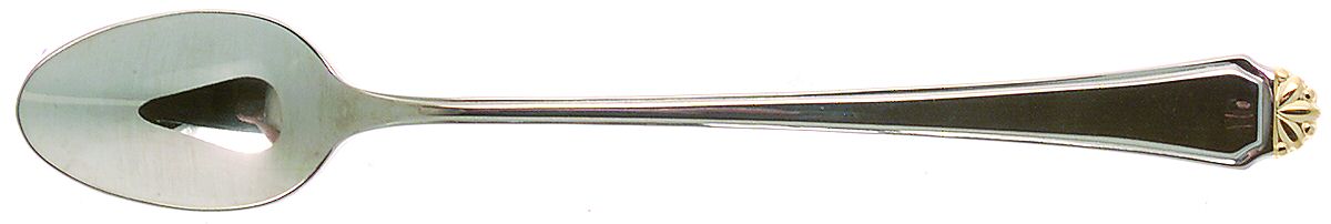 Golden Henley-Group I (Stainless, Gold Accent) Iced Tea Spoon by Oneida Silver-1