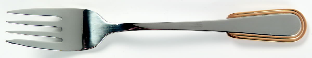 Golden Ionia (Stainless, Gold Accent) Individual Salad Fork by Oneida Silver-1