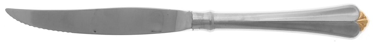 Golden Juilliard (Stainless, Gold Accent) Individual Steak Knife Hollow Handle by Oneida Silver-1