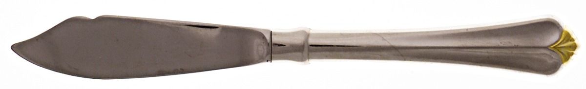 Golden Juilliard (Stainless, Gold Accent) Hollow Handle Master Butter Knife by Oneida Silver-1