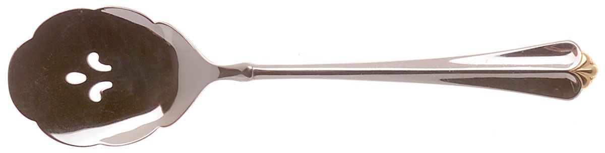 Golden Juilliard (Stainless, Gold Accent) Solid Bon Bon Spoon by Oneida Silver-1