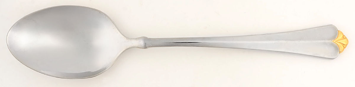 Golden Juilliard (Stainless, Gold Accent) Tablespoon (Serving Spoon) by Oneida Silver-1