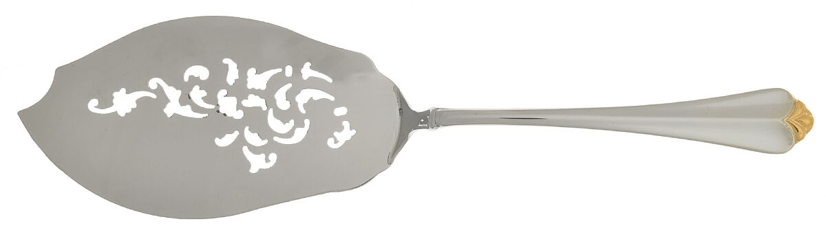 Golden Juilliard (Stainless, Gold Accent) Fish Server Solid Stainless Large HC by Oneida Silver-1