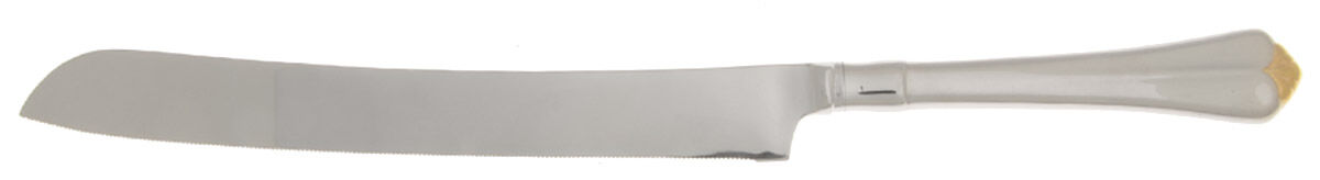 Golden Juilliard (Stainless, Gold Accent) Wedding Cake Knife with Stainless Blade HC by Oneida Silver-1