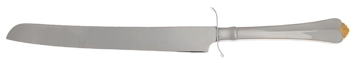 Golden Juilliard (Stainless, Gold Accent) Wedding Cake Knife with Stainless Blade by Oneida Silver-1