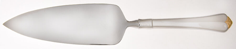Golden Juilliard (Stainless, Gold Accent) Pie Server with Serrated Stainless Blade HC by Oneida Silver-1