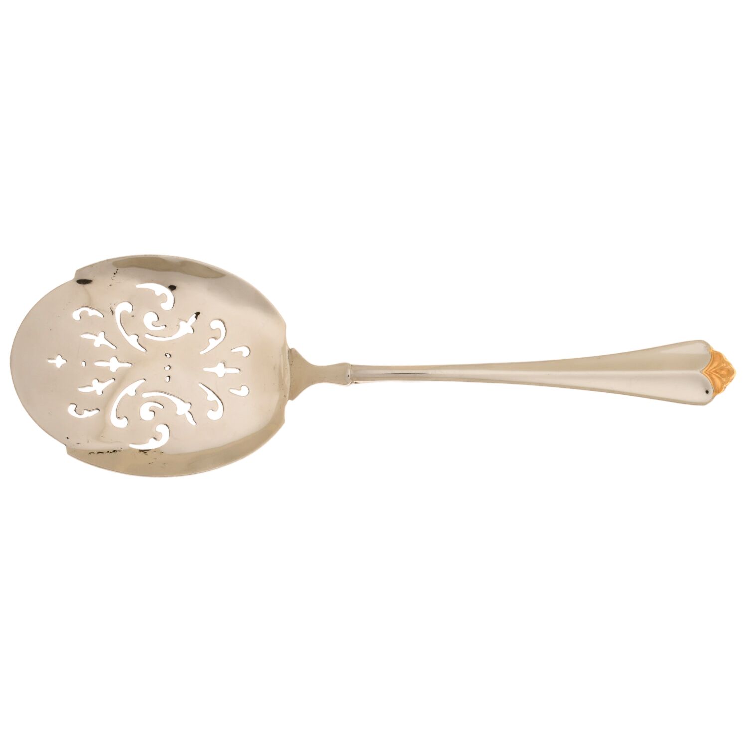 Golden Juilliard (Stainless, Gold Accent) Croquette Server with Stainless Bowl HC by Oneida Silver-1
