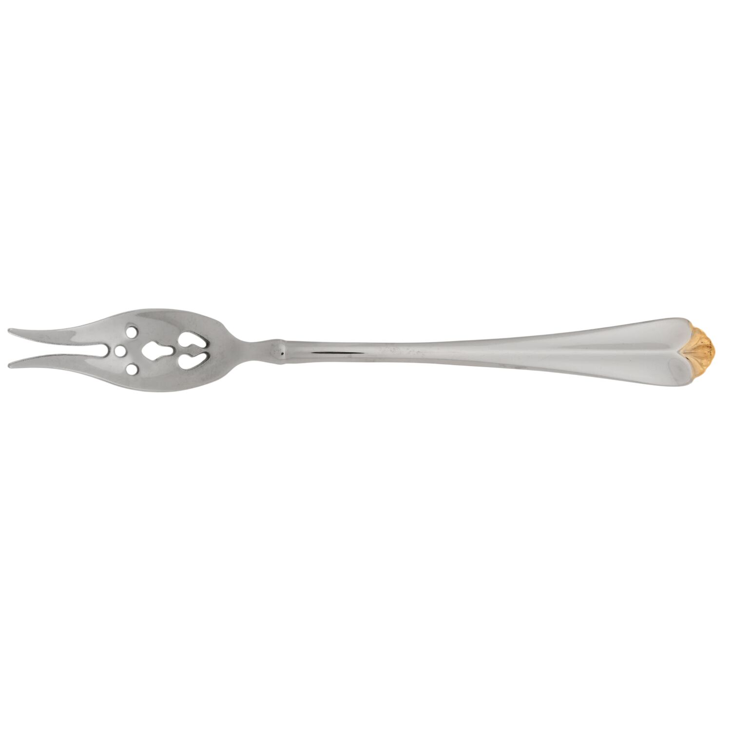 Golden Juilliard (Stainless, Gold Accent) Olive Fork with Short Handle HC by Oneida Silver-1