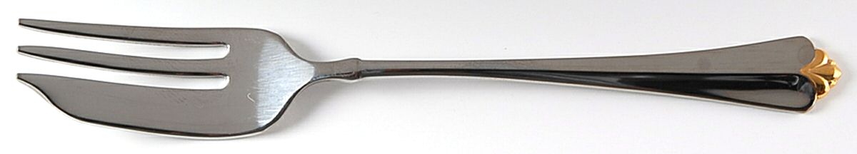Golden Juilliard (Stainless, Gold Accent) Pastry Fork by Oneida Silver-1