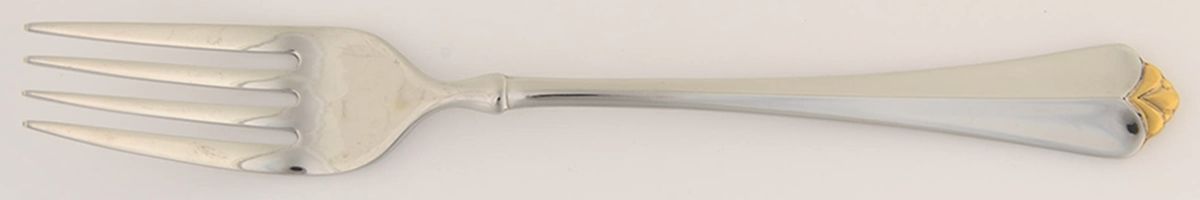 Golden Juilliard (Stainless, Gold Accent) Large Dinner Fork by Oneida Silver-1